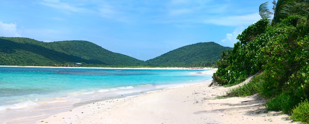 Flamenco beach in Puerto Rico.