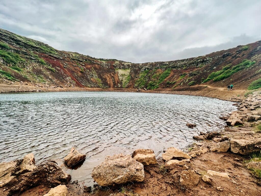 Walking path around Kerid Crater