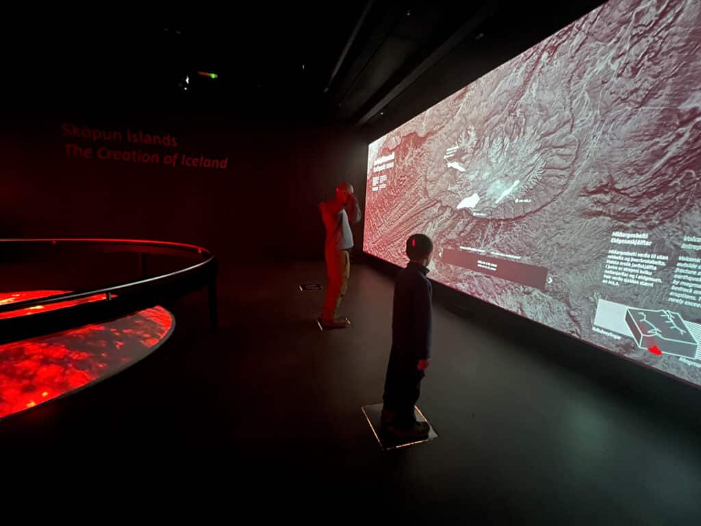 An interactive exhibit at the Lava Centre