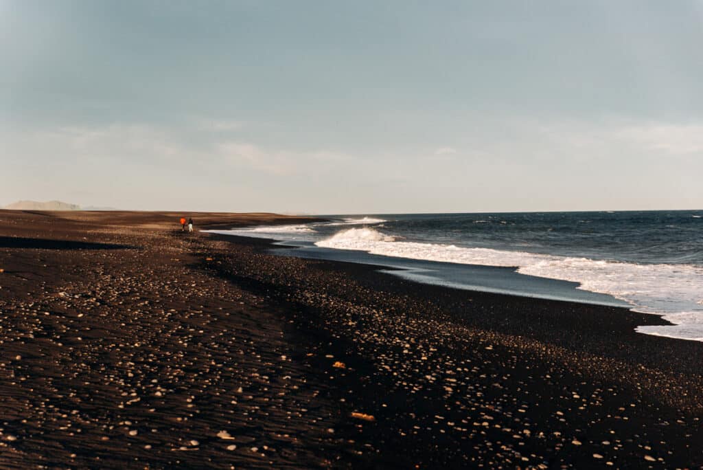 black sand beach in Iceland