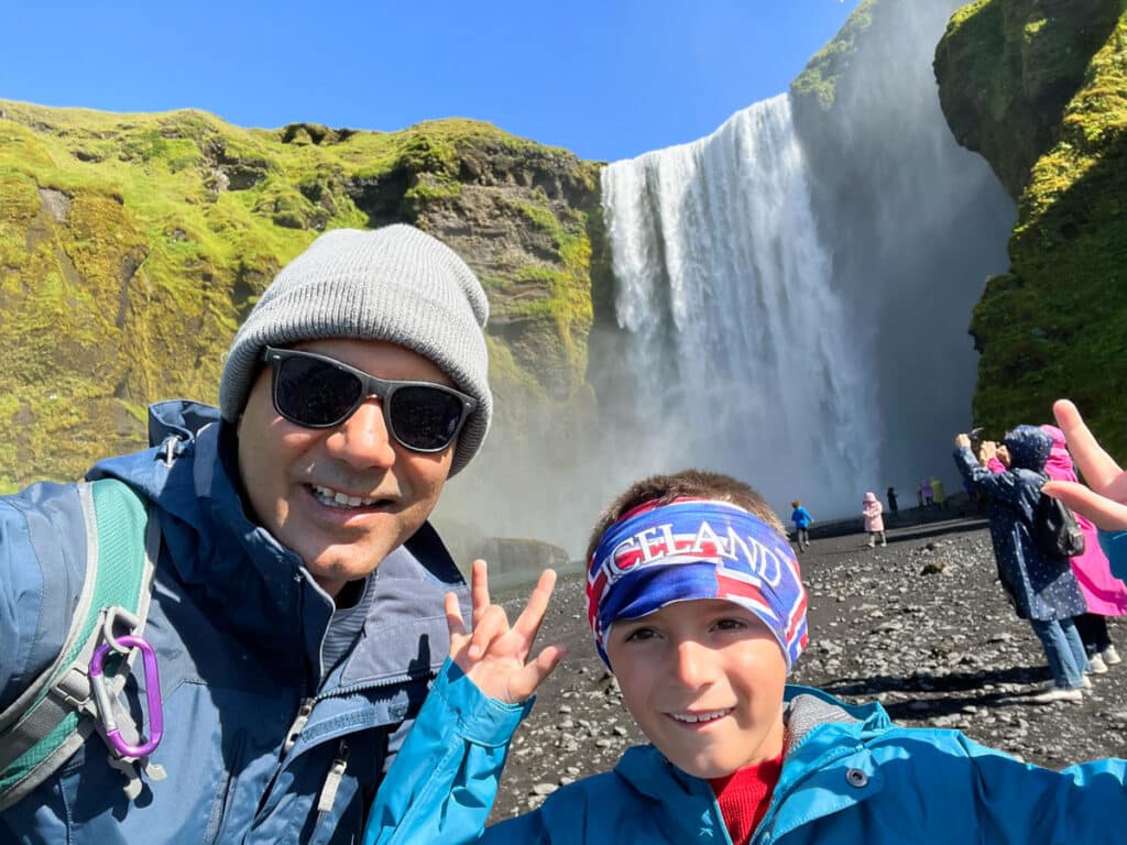 selfie at Skogafoss Waterfall