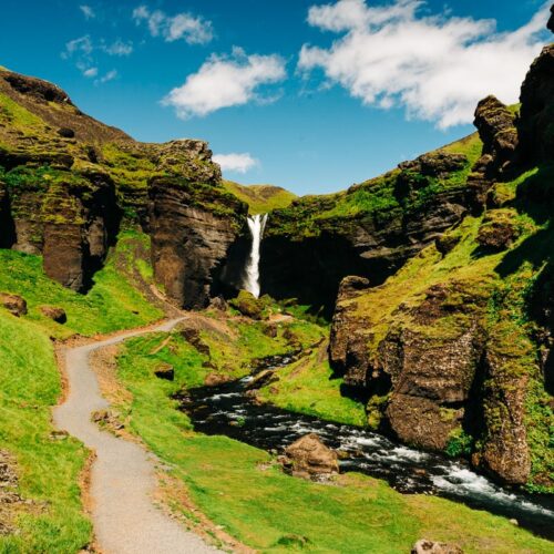 Kvernufoss Waterfall