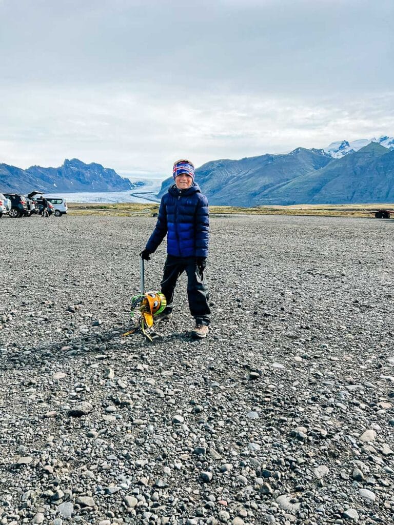 gearing up for our glacier hike