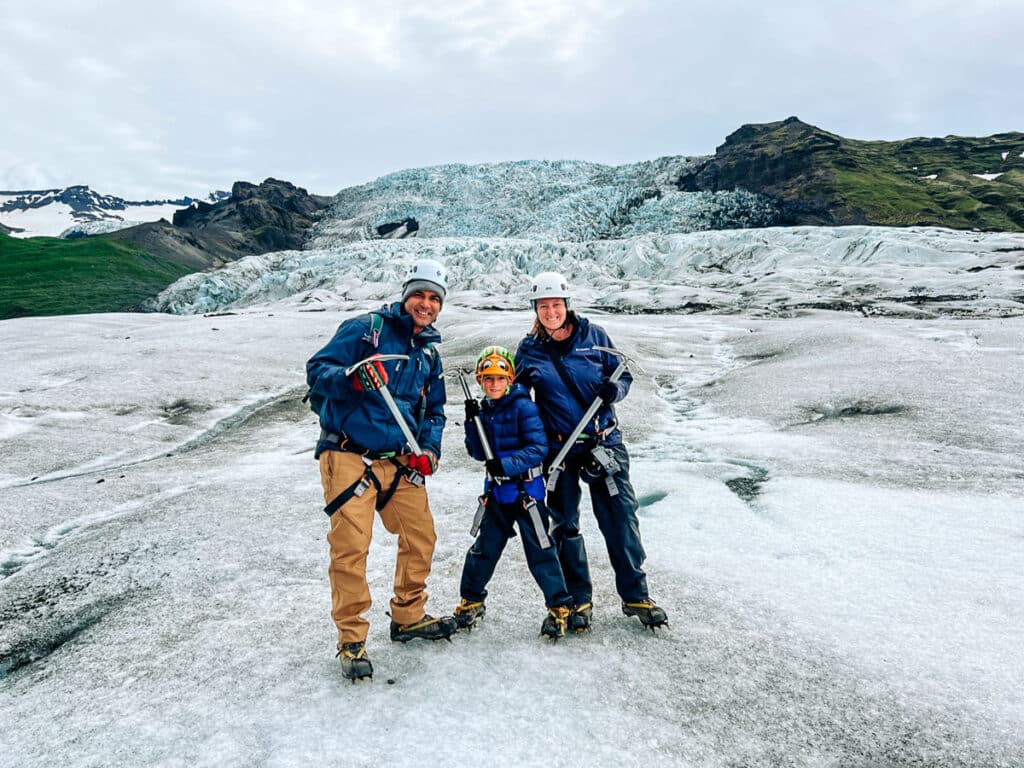 My family on a Skaftafell Glacier Hike