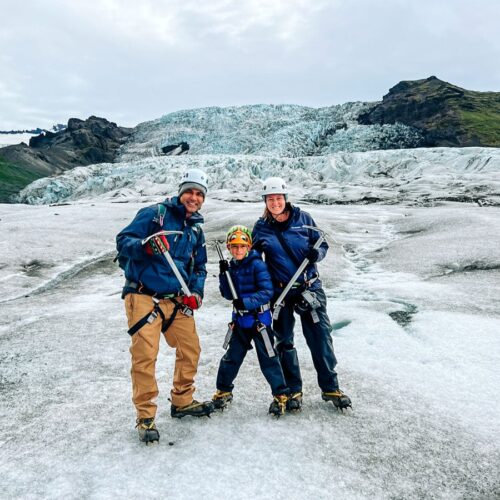 My family on a Skaftafell Glacier Hike