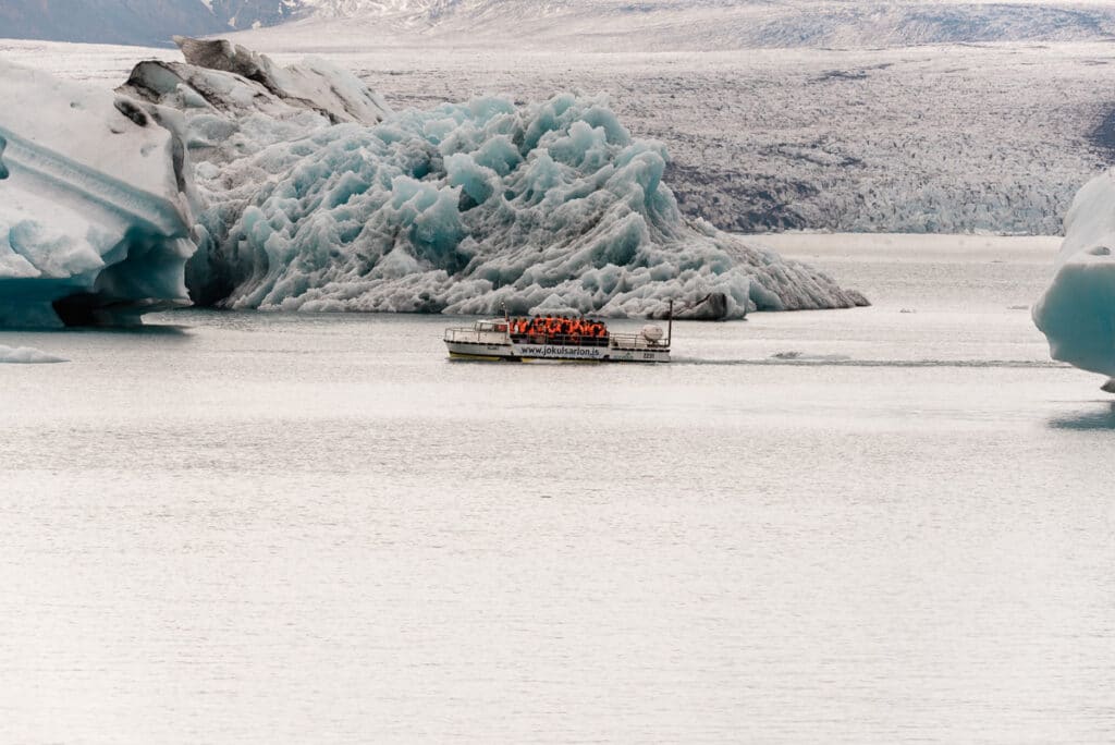 amphibian boat at Jokulsarlon Glacier Lagoon