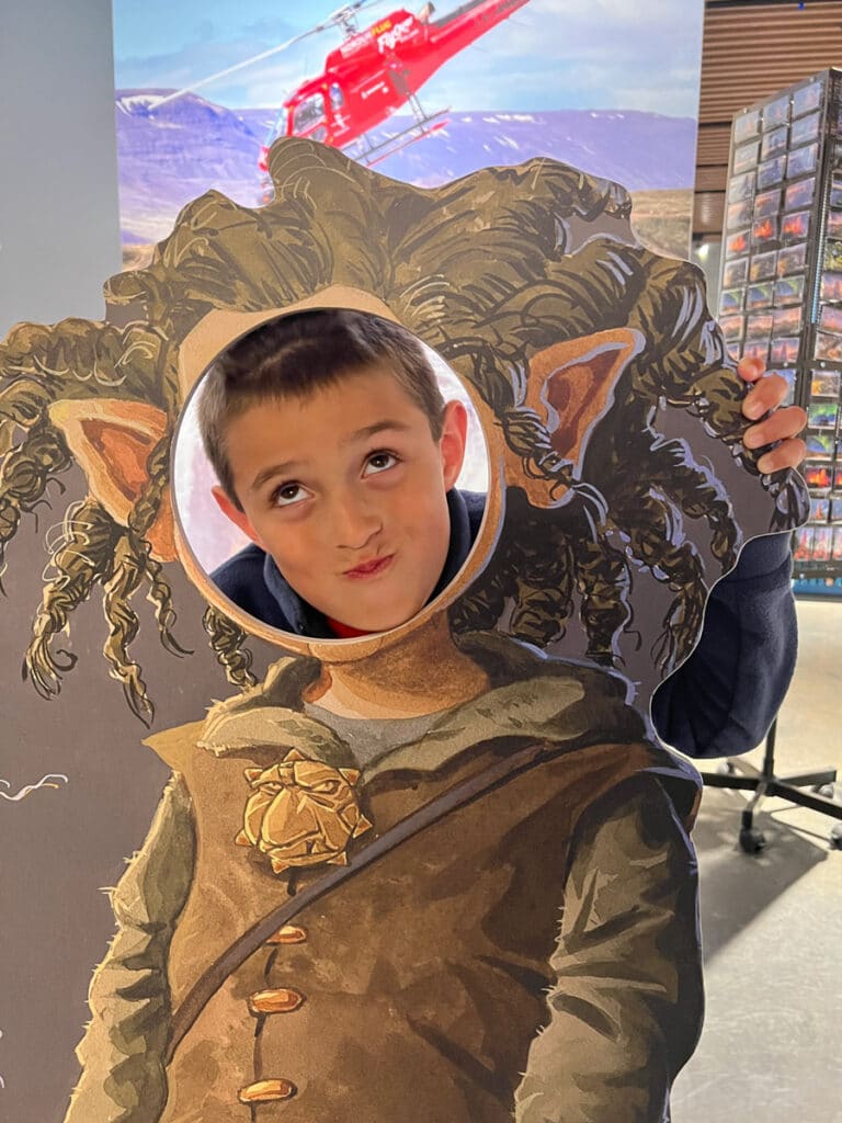 my son in a troll cutout