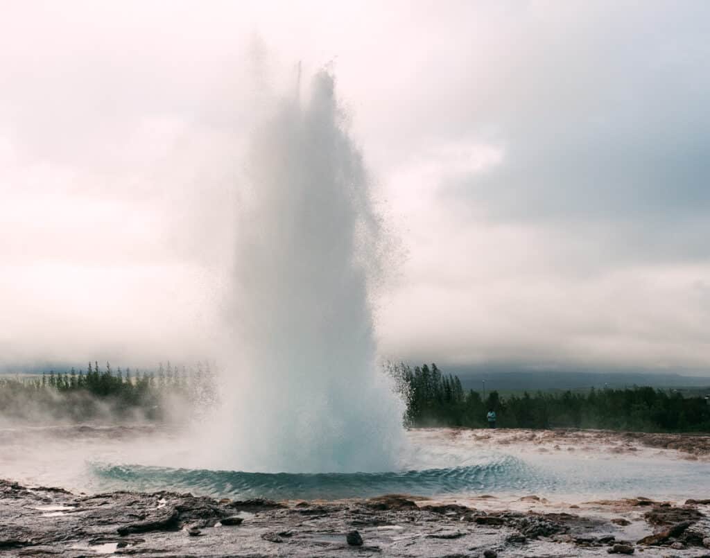 Strokkur geyser erupting