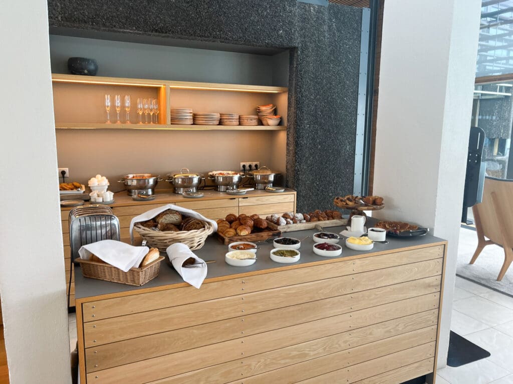 Breakfast buffet at Silica Hotel at Blue Lagoon in Iceland