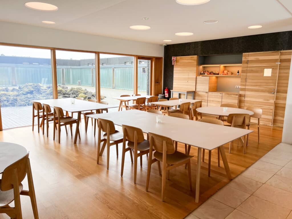 Dining room at Silica Hotel at Blue Lagoon in Iceland