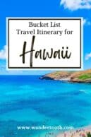 Hawaii Itinerary