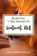 one-week Southwest itinerary