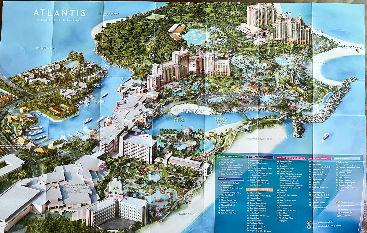 map of Atlantis Bahamas resort property