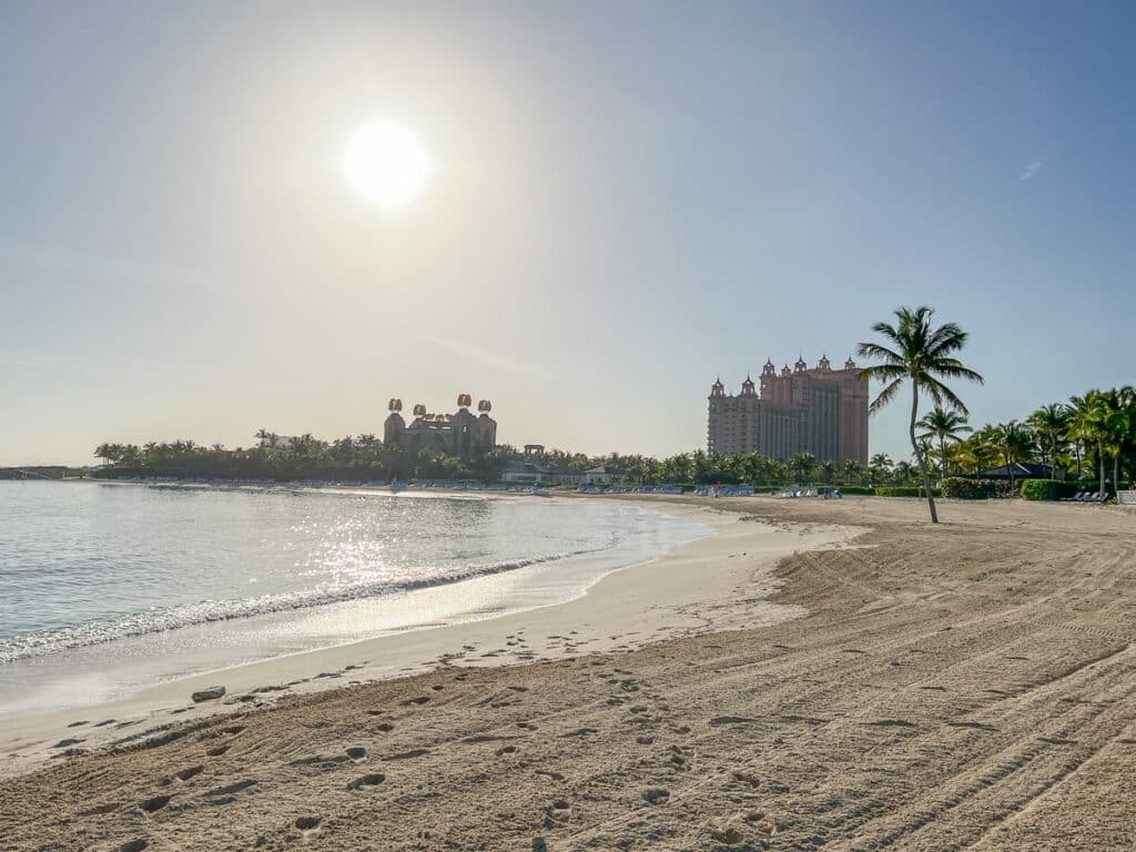 Paradise Beach at Atlantis Resort in Bahamas