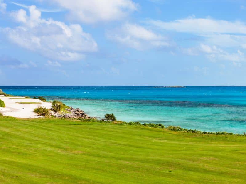 beach front golf course