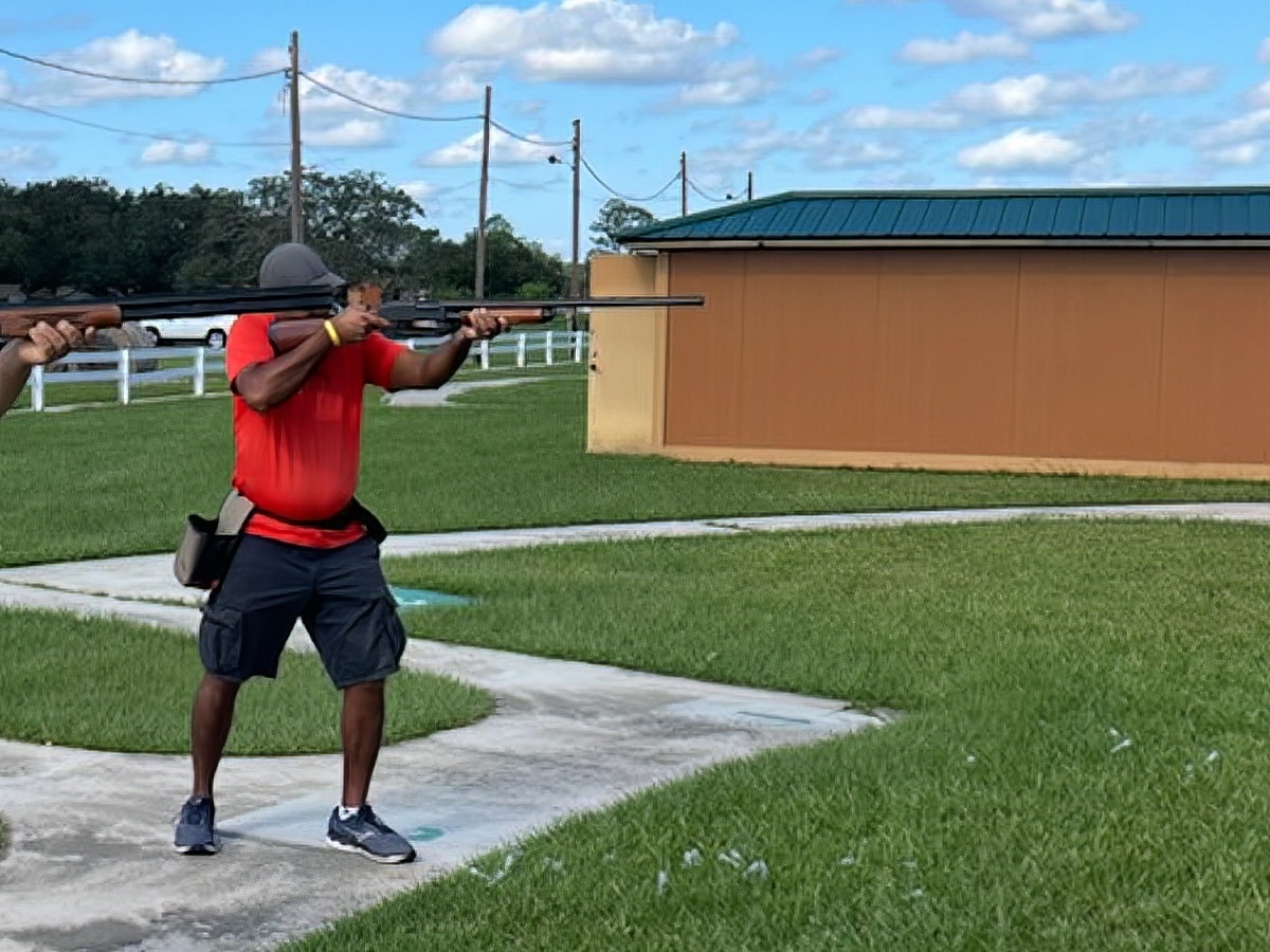 my husband skeet shooting at westgate river ranch