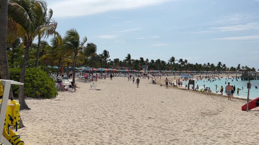 one of the family beaches at Castaway Cay, Disney's private island