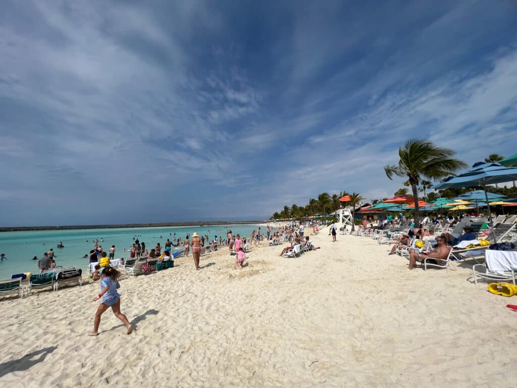 one of the family beaches at Castaway Cay, Disney's private island