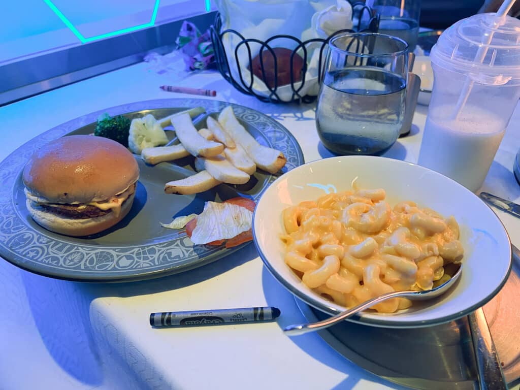 kids meal at Marvel restaurant on Disney Wish