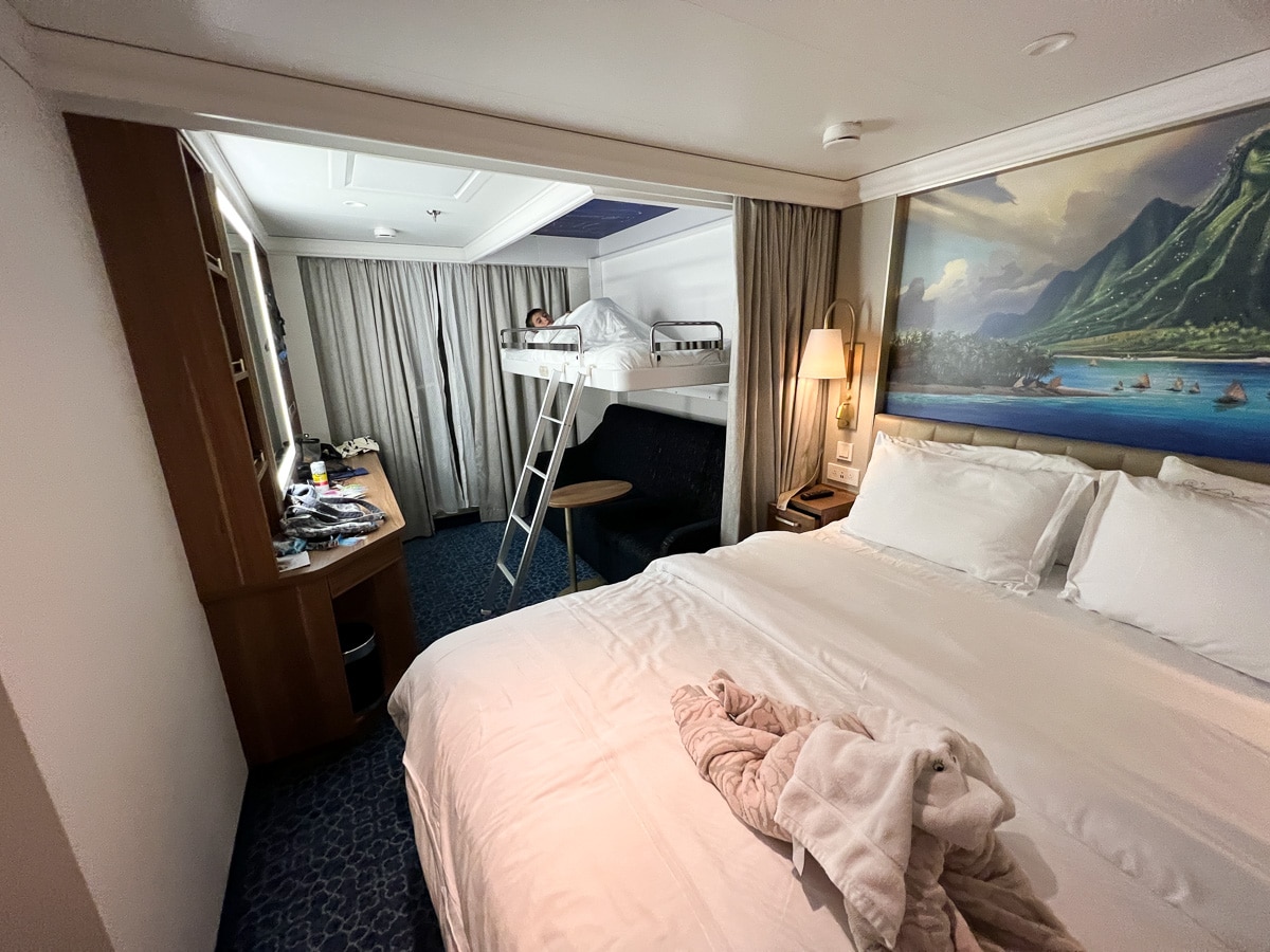 Our balcony cabin on the Disney Wish