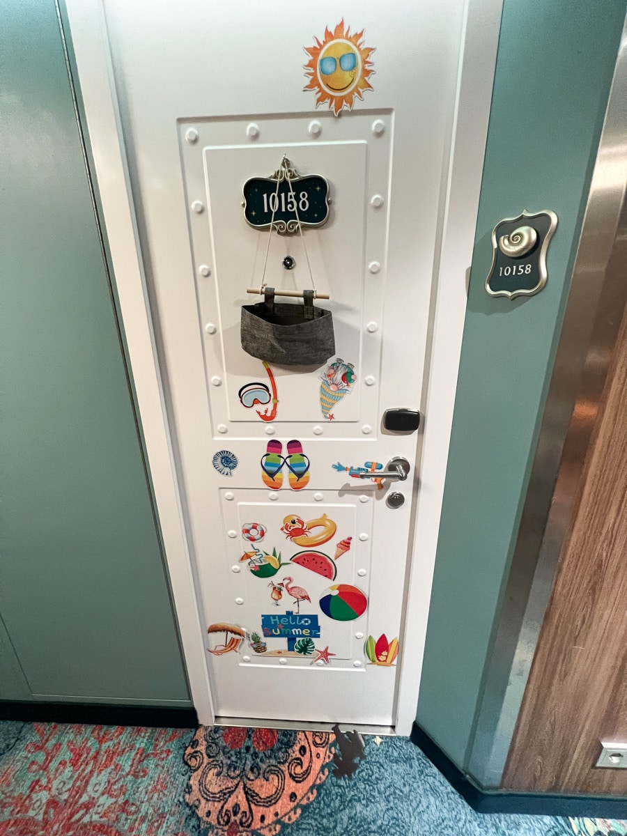 our decorated door on our Disney cruise