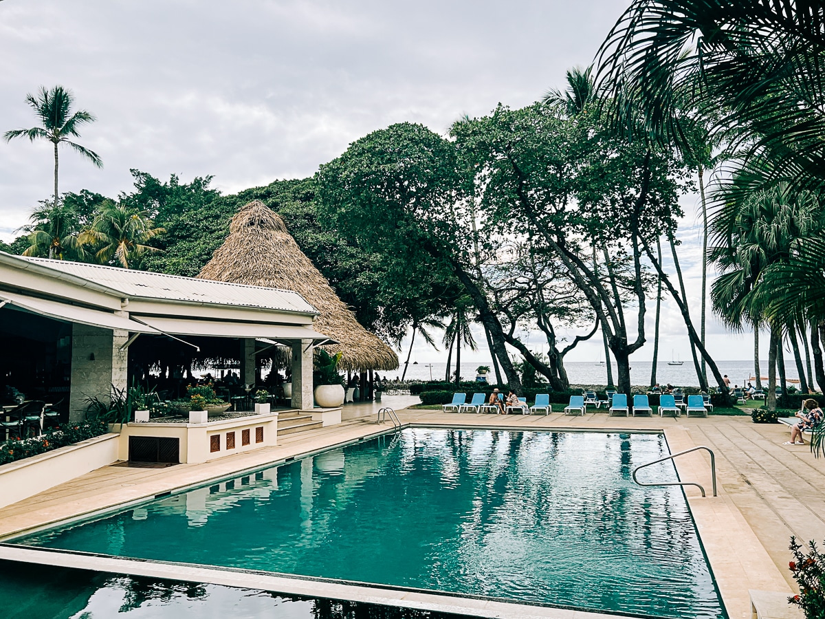 pool area at Tamarindo Diria Beach Resort in Costa Rica