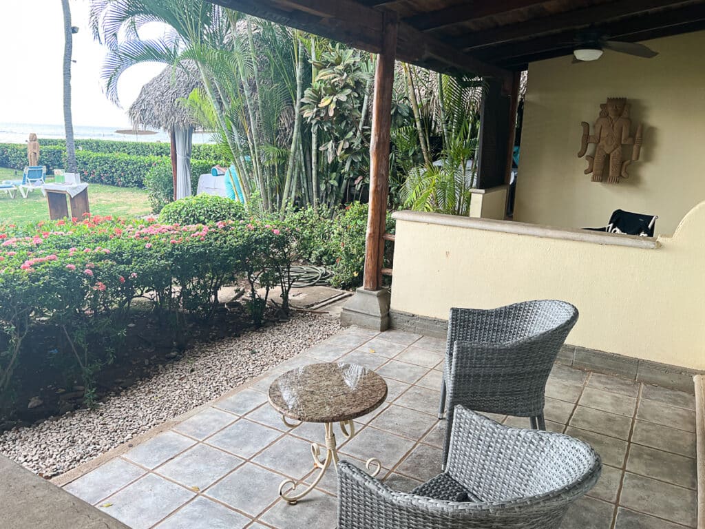 patio in room at Tamarindo Diria Resort