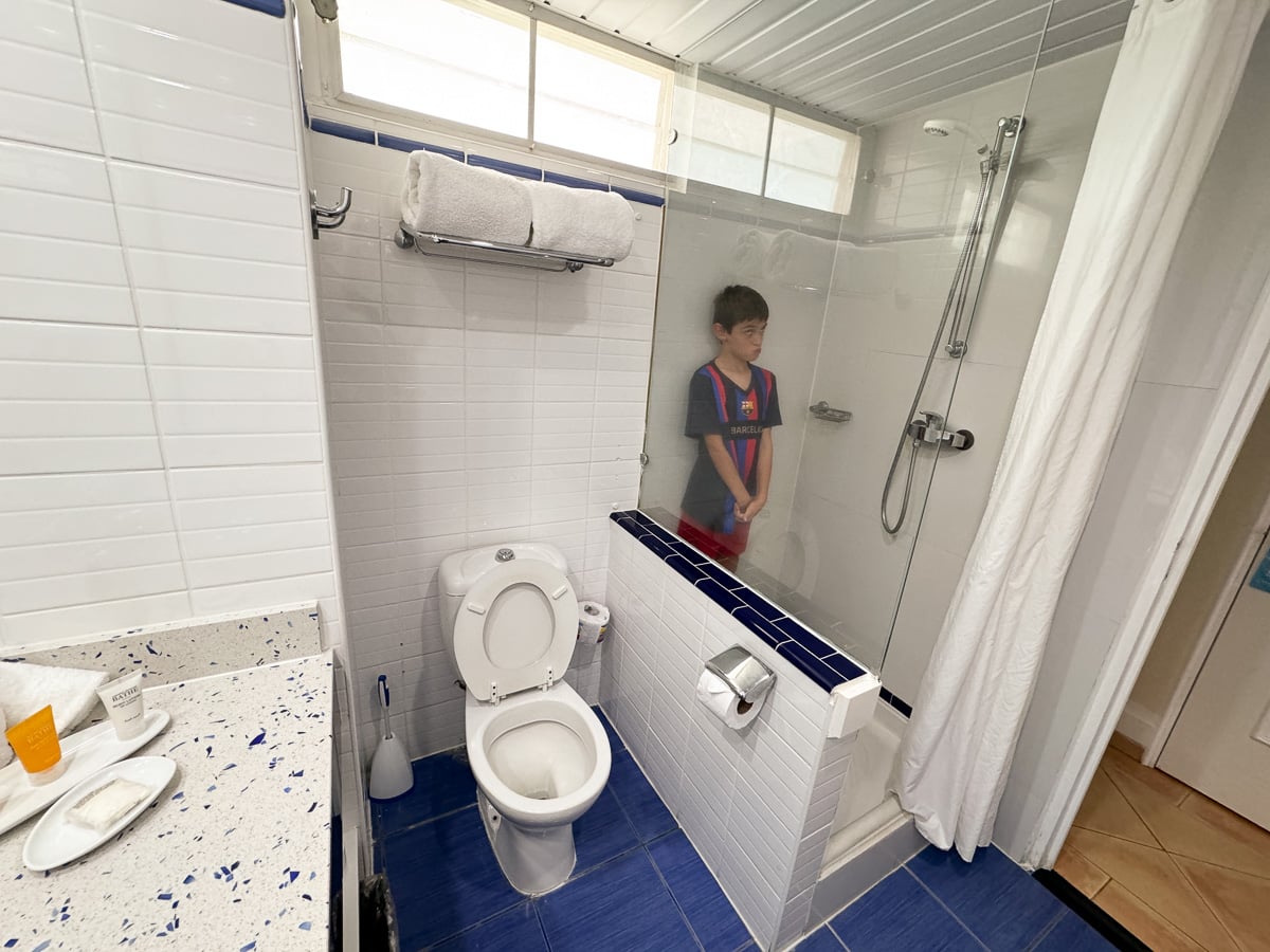 shower in our bathroom at Coconut Bay Beach Resort