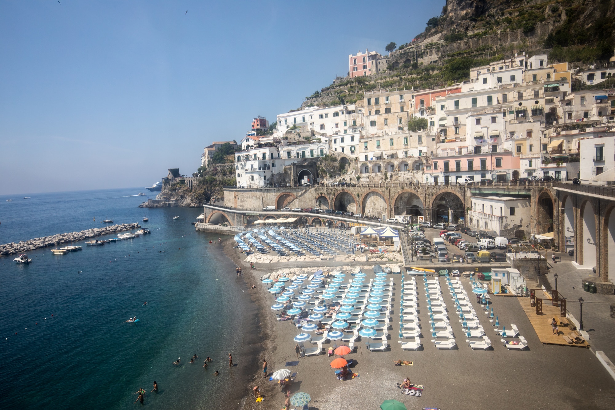 beach in the town of Maiori