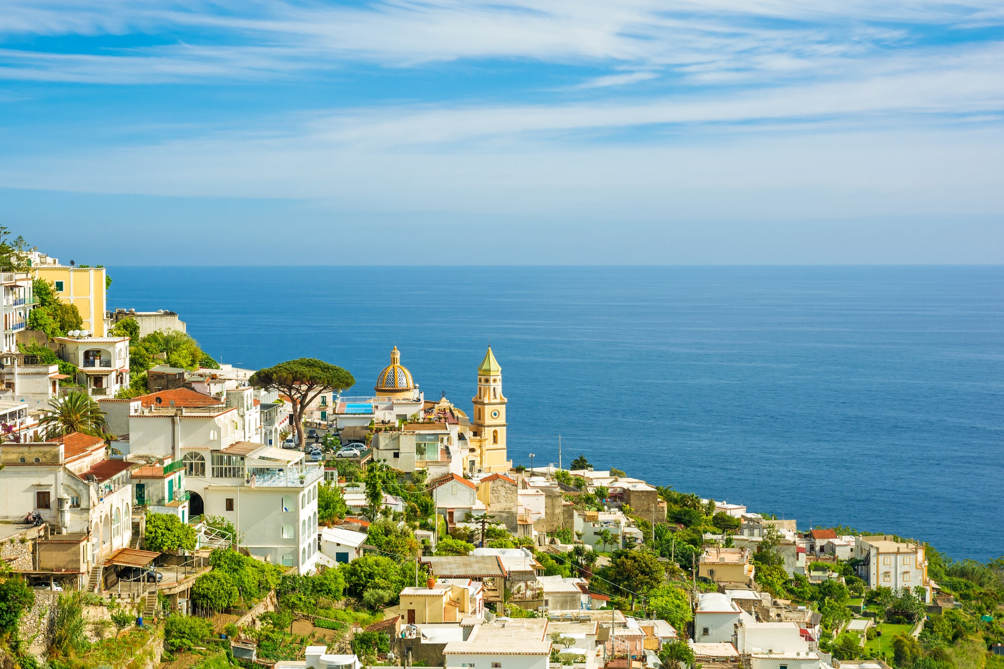 aerial view of Praiano