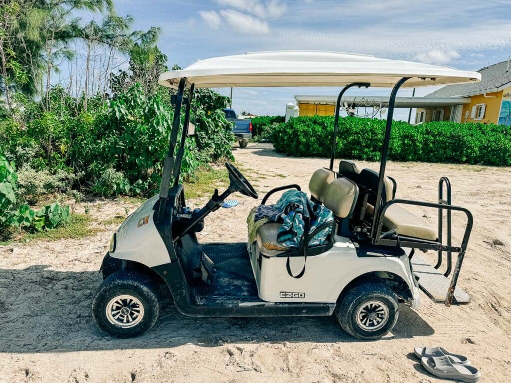 golf carts on Grand Turk