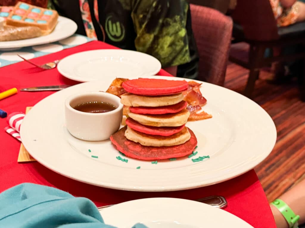 pancakes at Dr Seuss breakfast