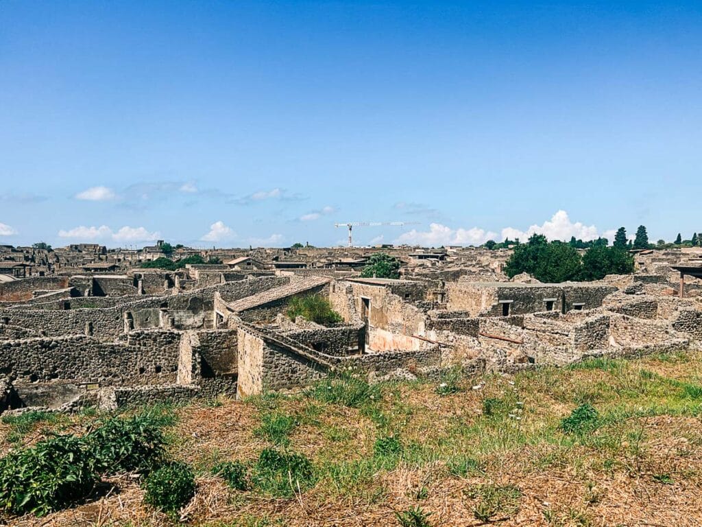 view of ruins in pompeii