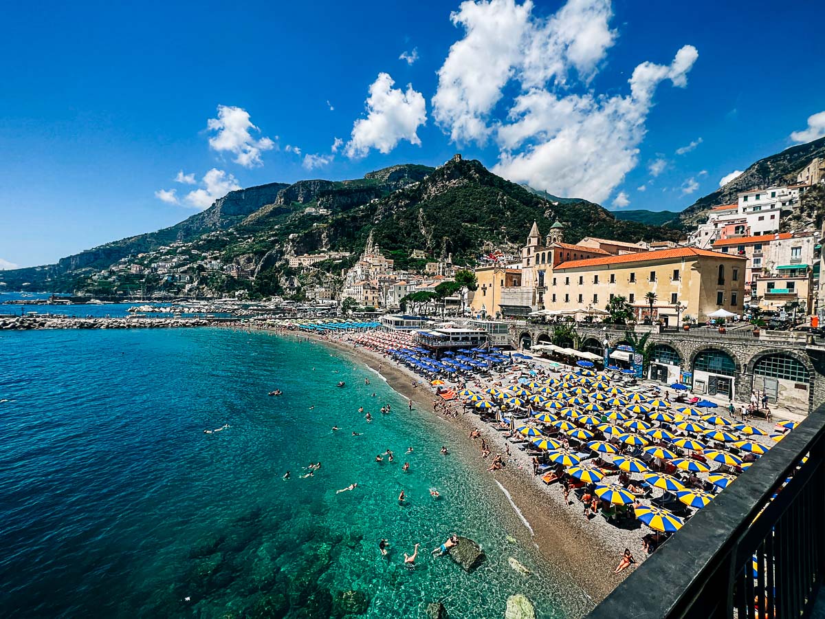 Beautiful view of the town of Amalfi in Italy