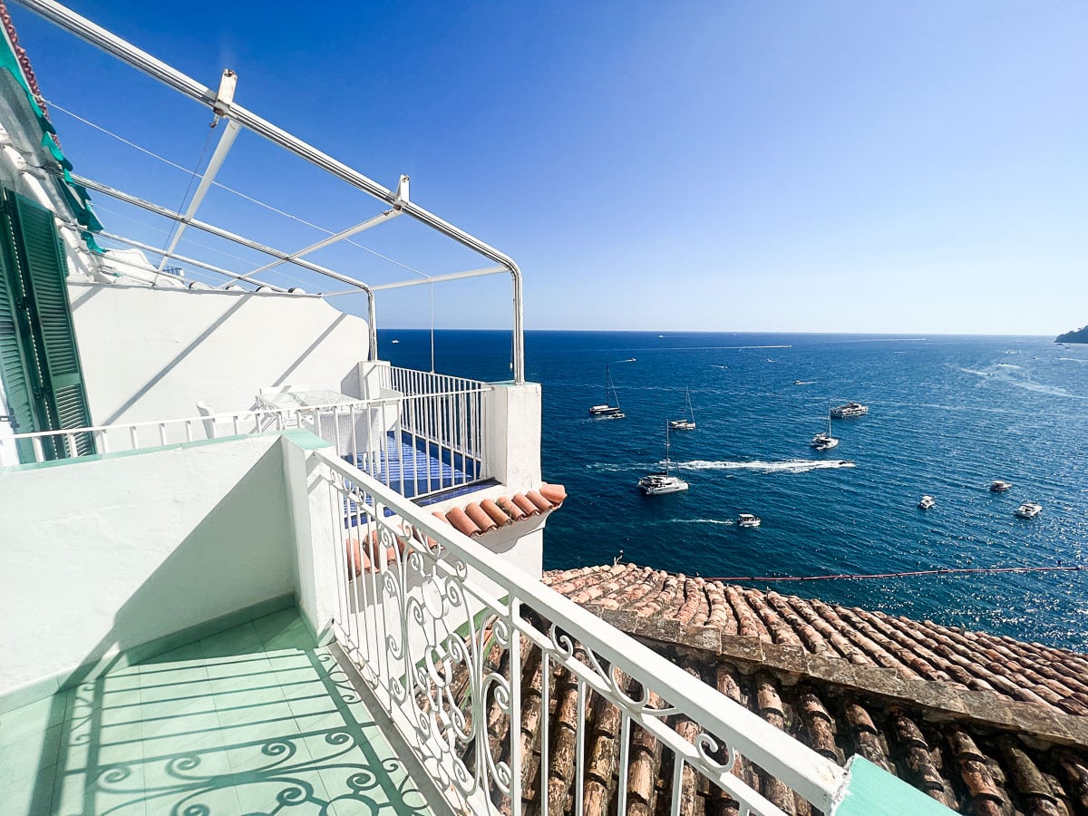 view from the balcony at Hotel Luna Convento in Amalfi