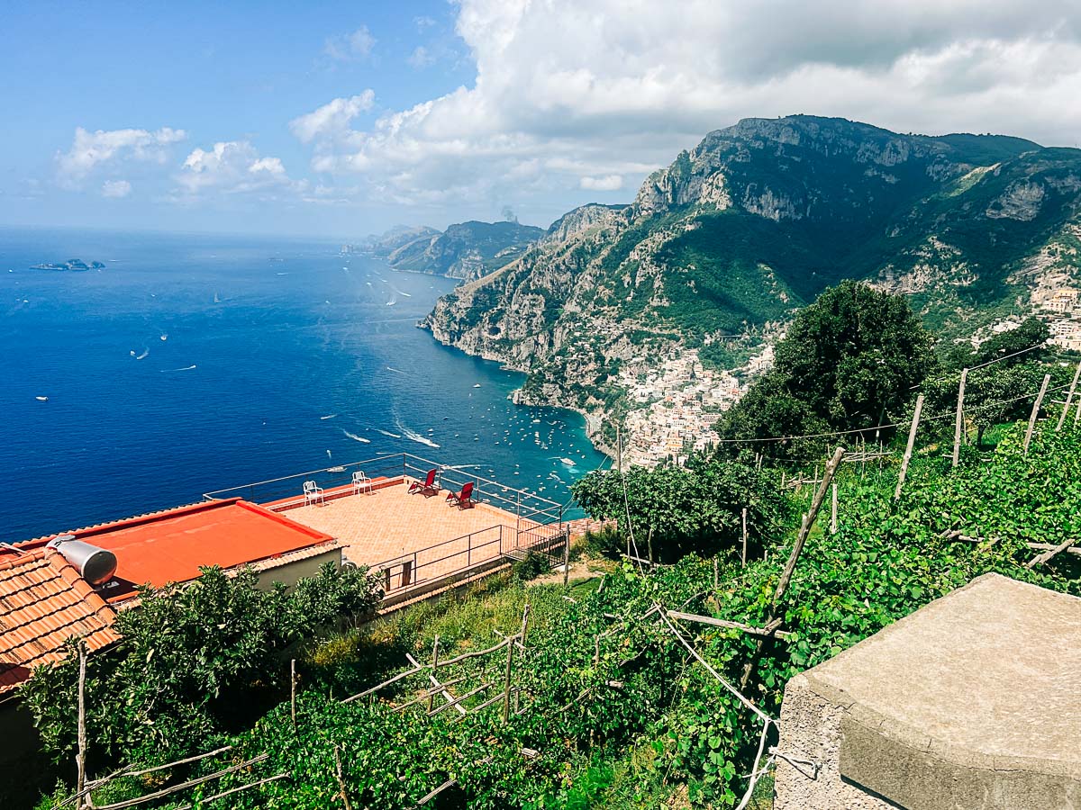 view from Nocelle at the end of the path of the gods