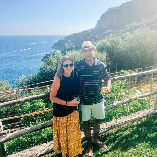 me and my husband at amalfi heaven gardens