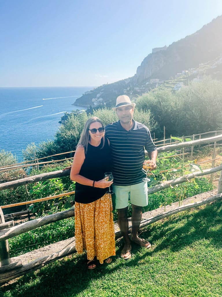me and my husband at amalfi heaven gardens