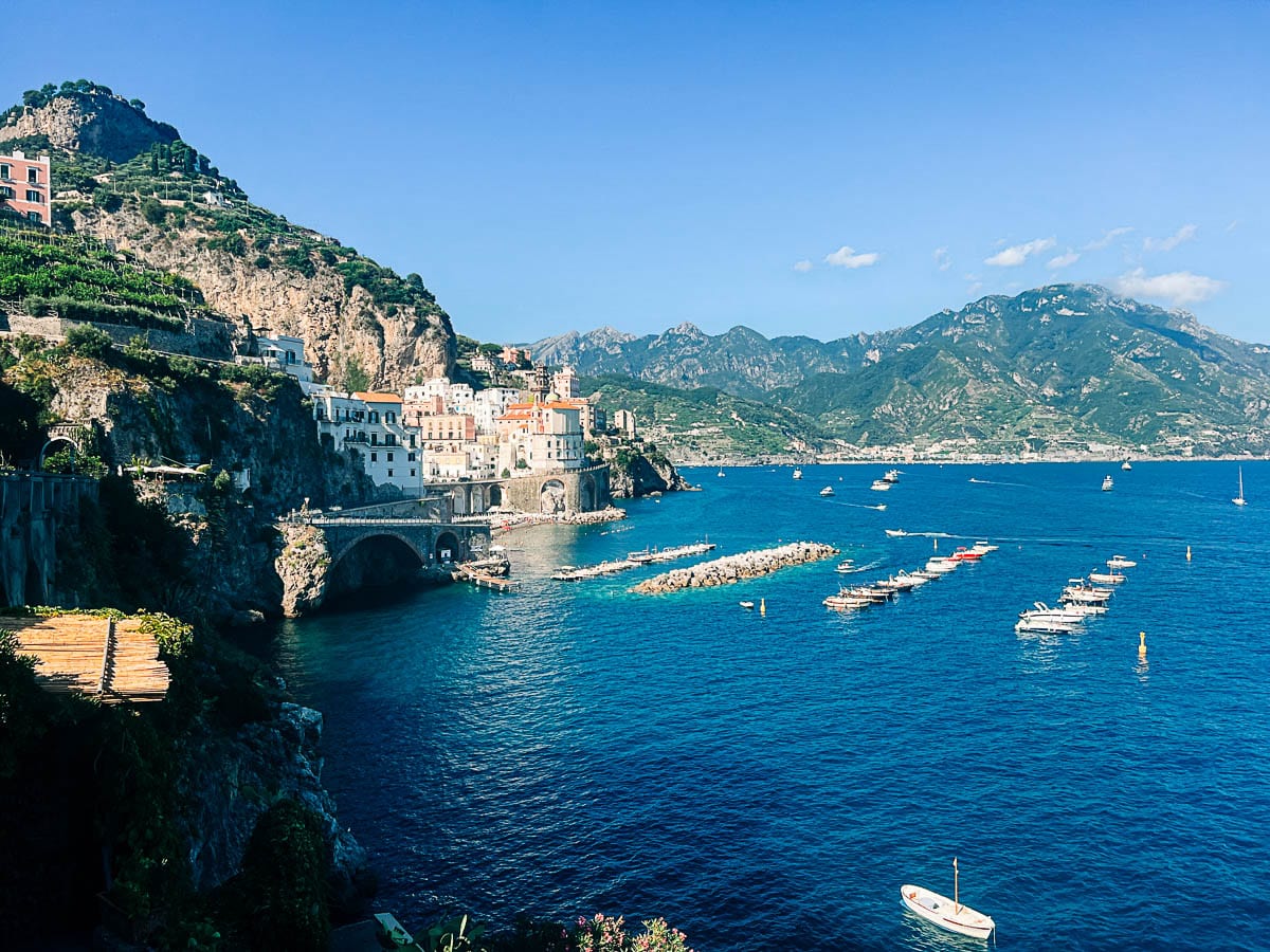 view of Atrani, taken from Amalfi