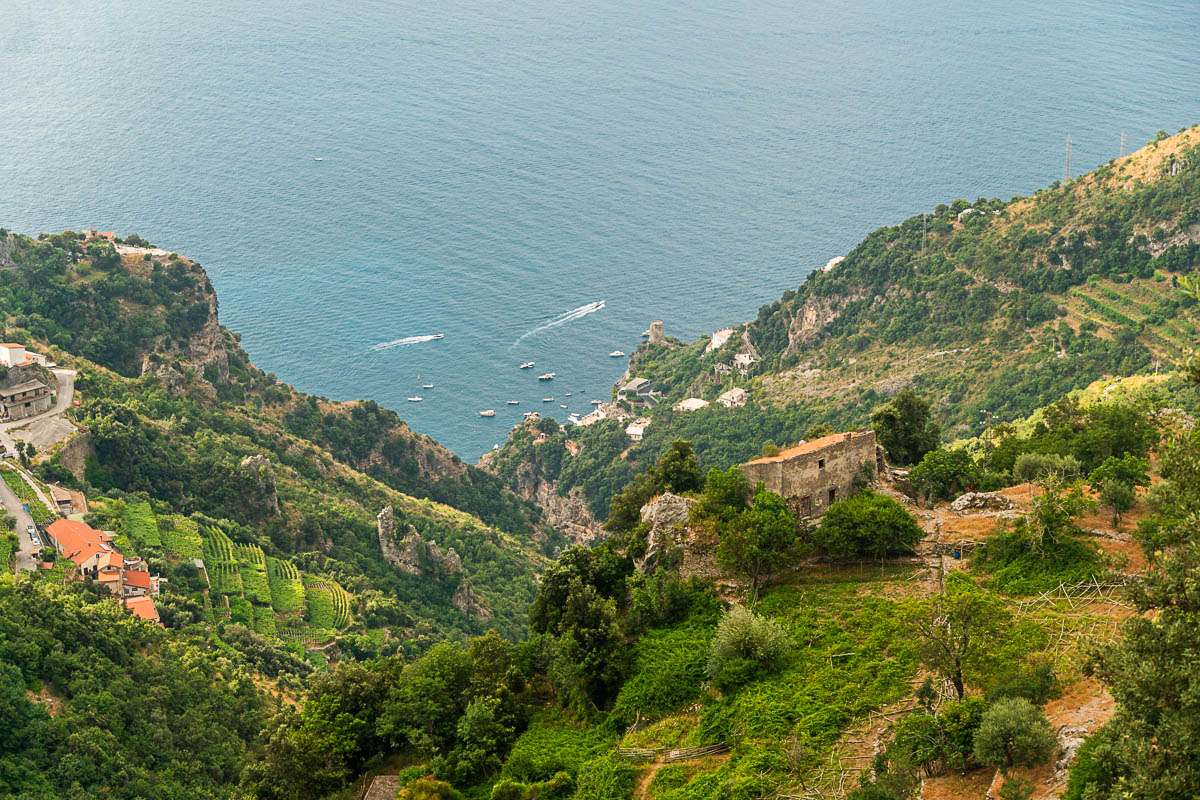 view from the road leading to the path of the gods