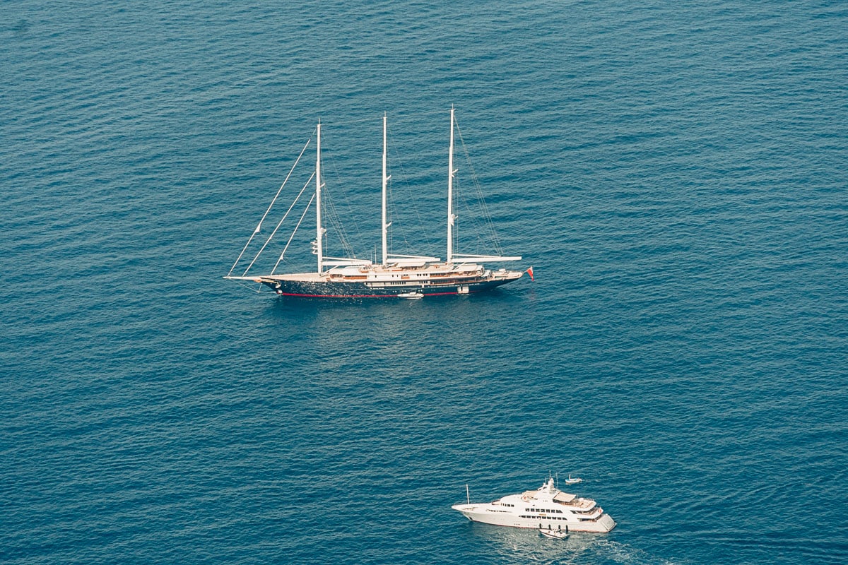 Jeff Bezos's Yacht on the Amalfi Coast