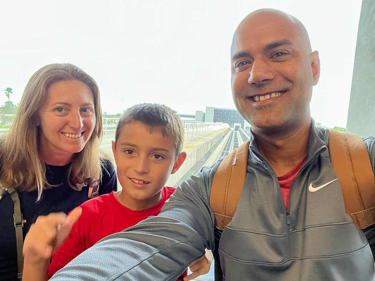 us at Tampa airport on the monorail