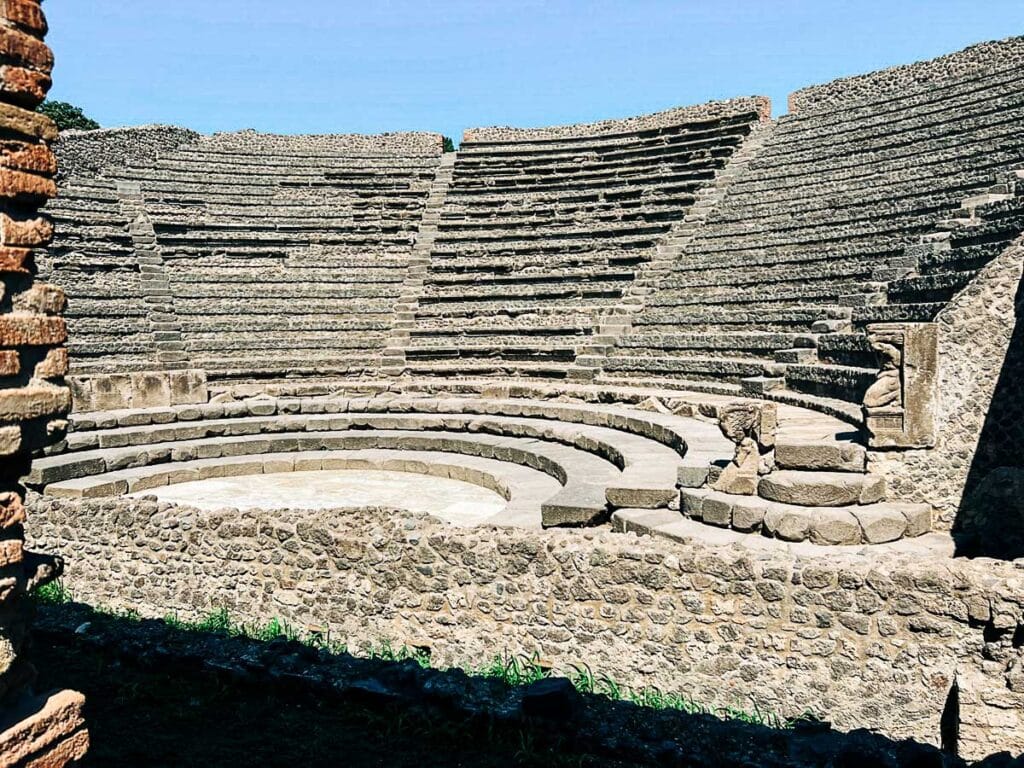 amphitheater inside pompeii