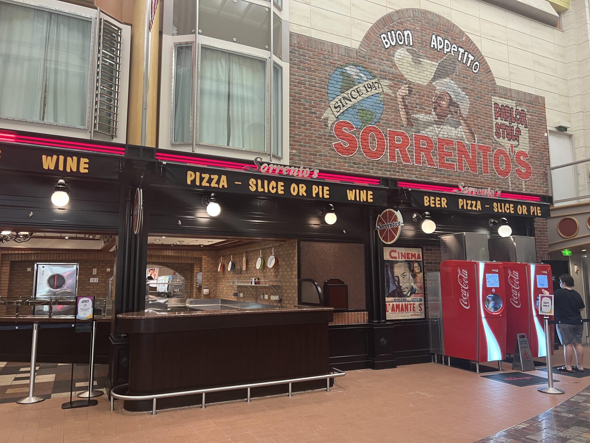 sorrentos pizza on royal caribbean's independence of the seas