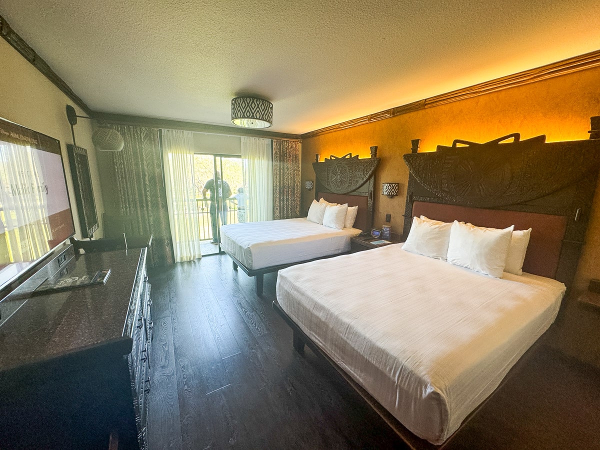 our savanna view room at animal kingdom lodge