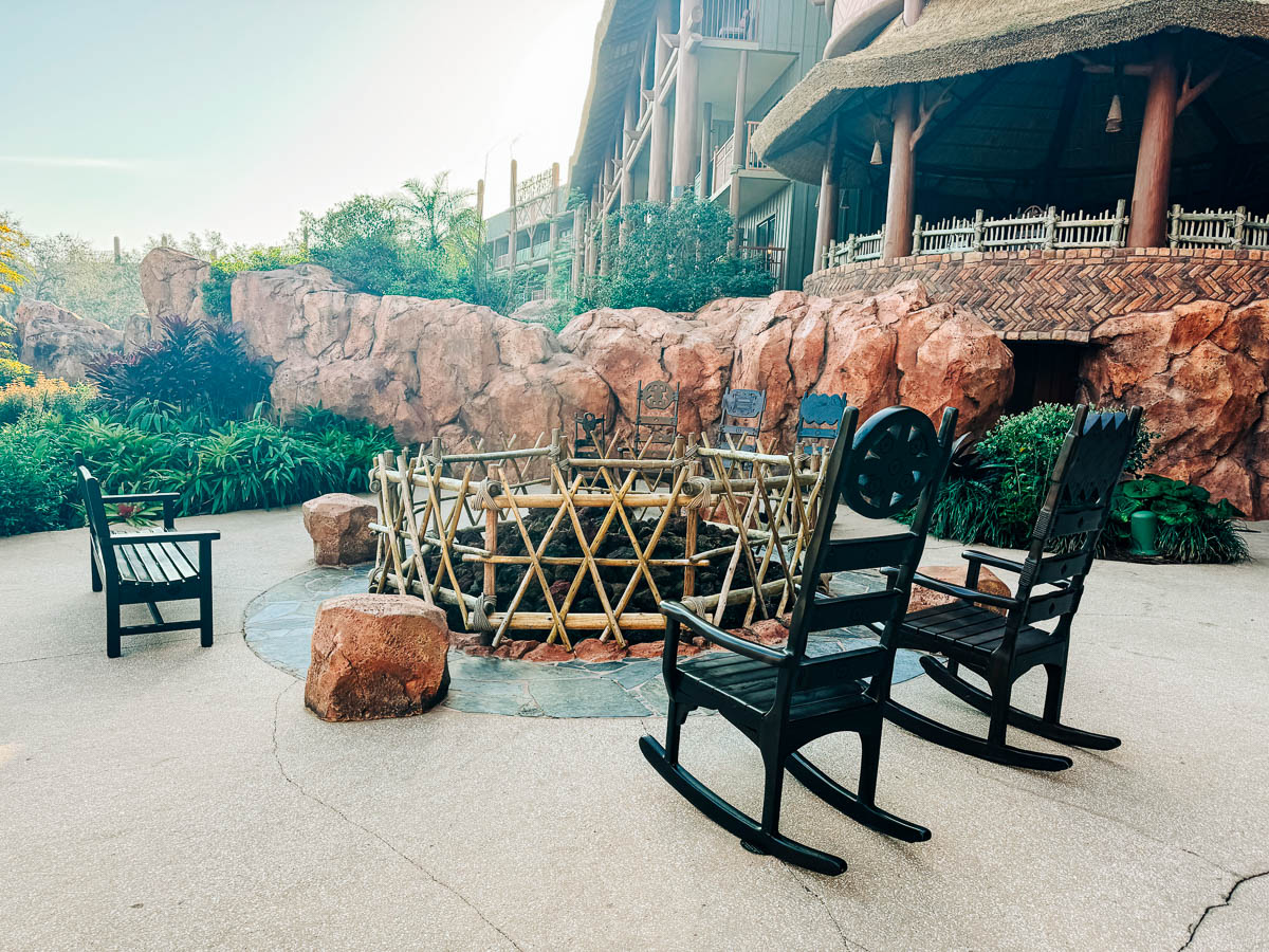 fire pit at Animal Kingdom Lodge