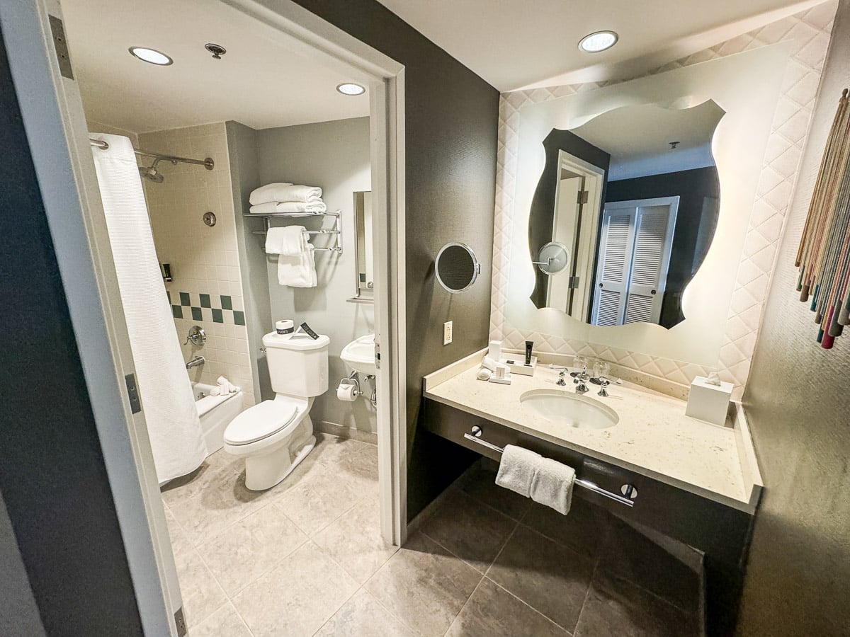 bathroom in our room at Hard Rock Hotel 