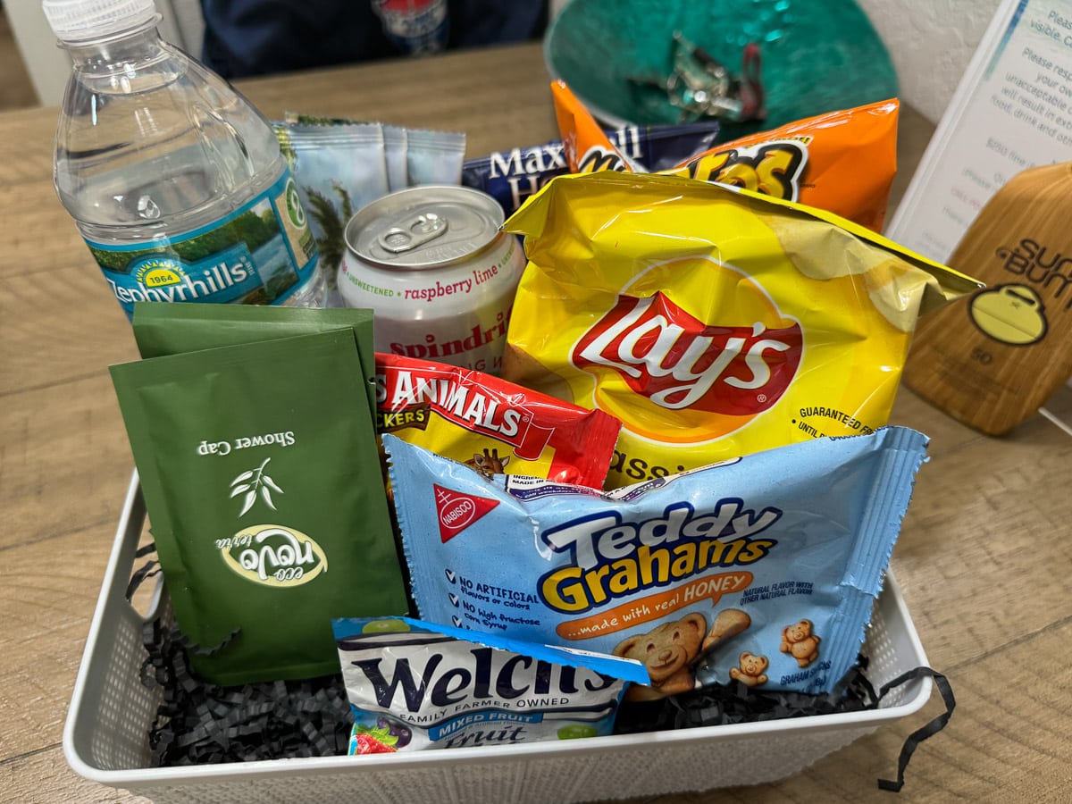 basket of goodies in the room
