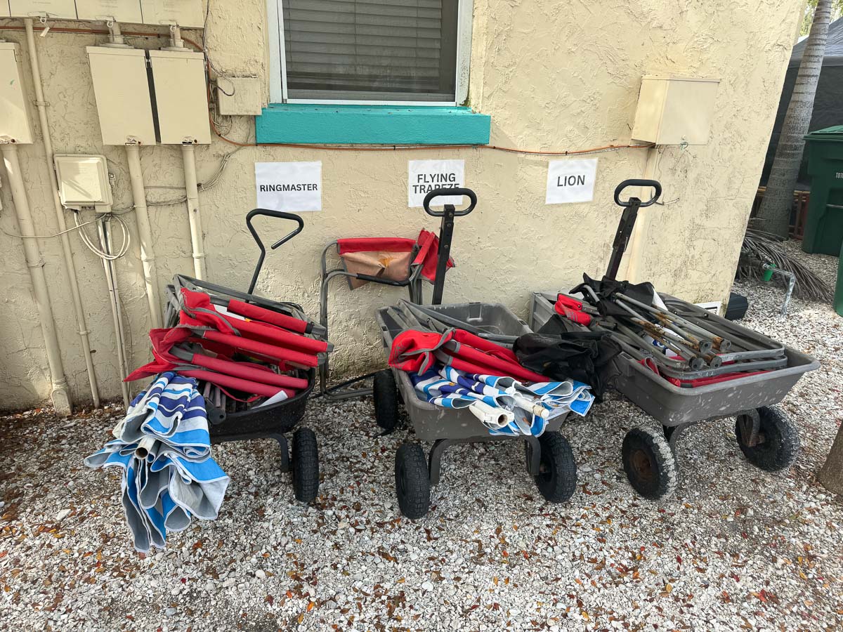 beach wagons for guests