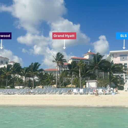 the three Baha Mar hotels in Nassau - Grand Hyatt, SLS, and Rosewood